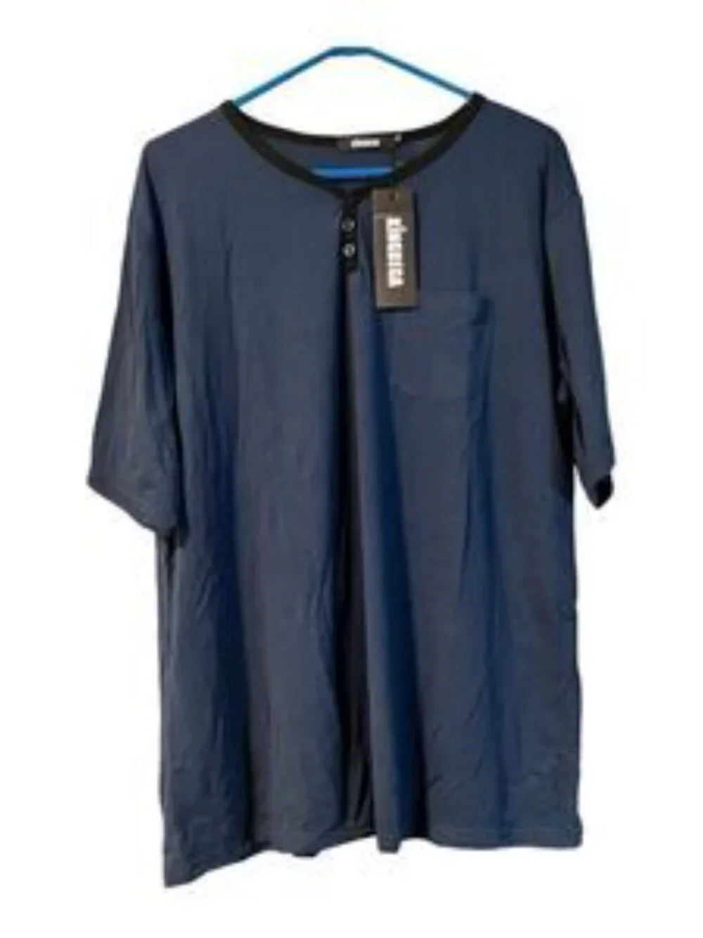 King BEGA Men's Cotton Sleepwear Henley PJs Set